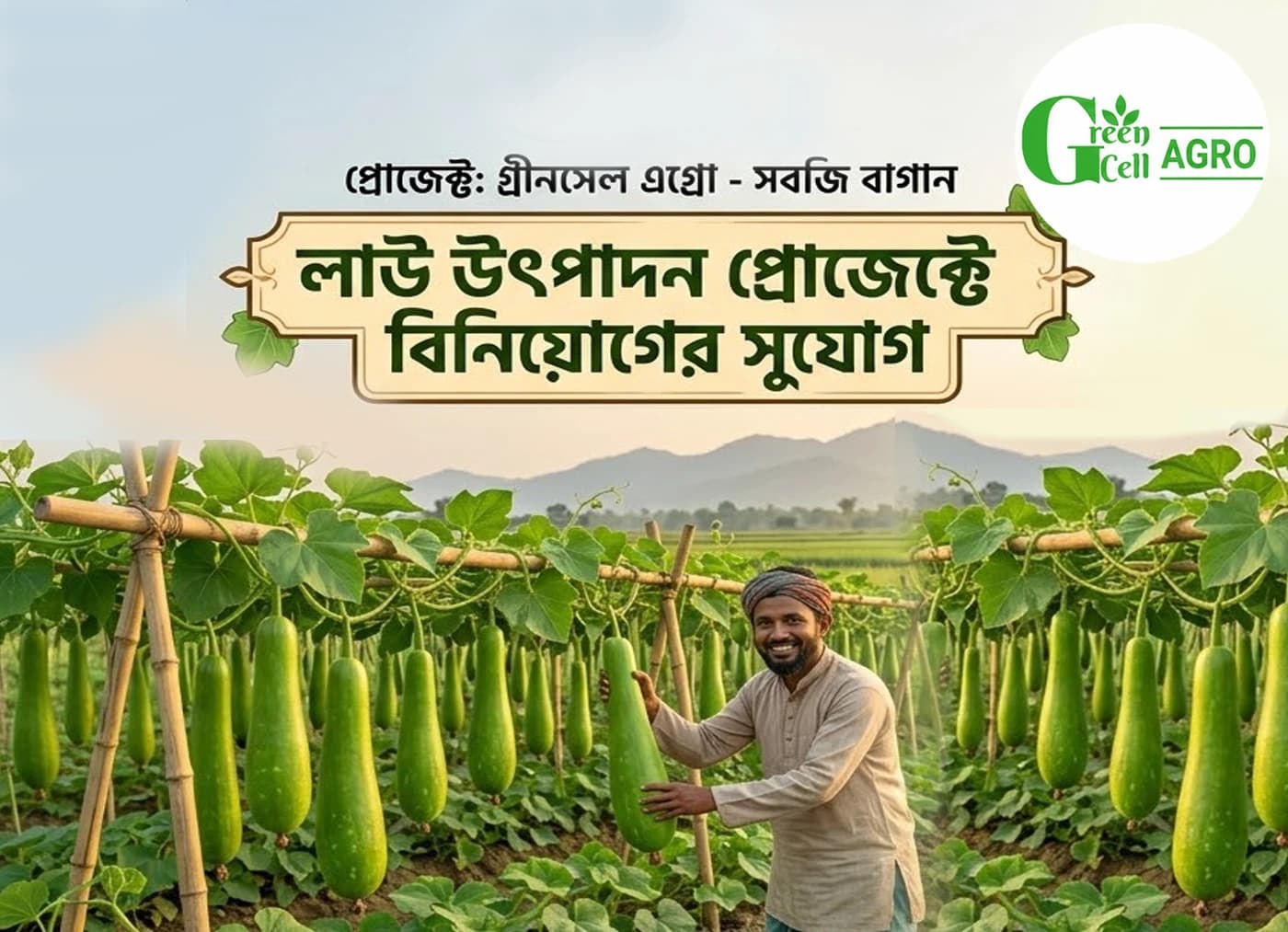 গ্রীনসেল এগ্রো – লাউ উৎপাদন প্রোজেক্ট (মানিকগঞ্জ)